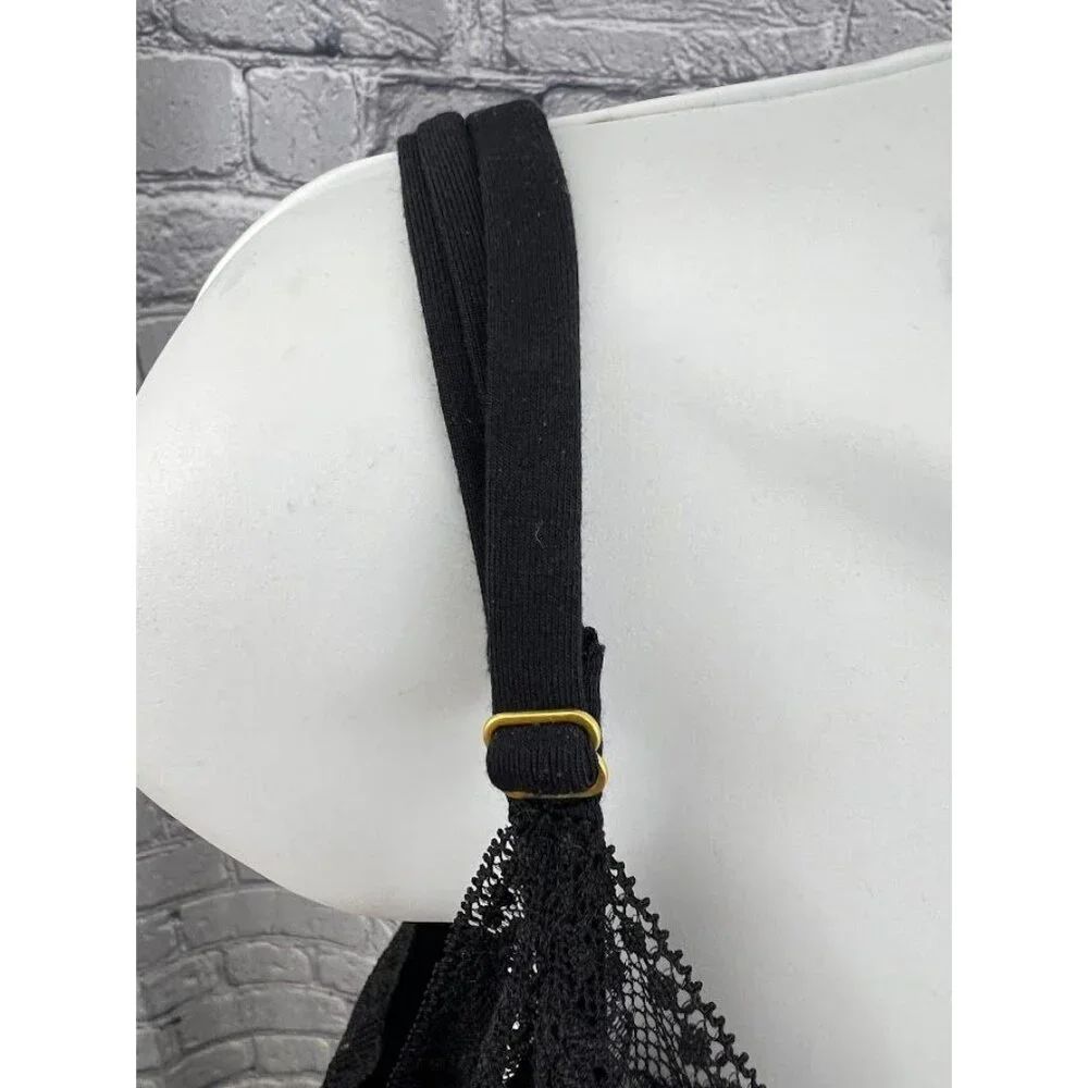 Soma Cool Nights Lace Trim Chemise Floating Hearts Black Size XL NWT Nightgown - Picture 9 of 10